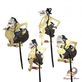 Wayang Kulit Punokawan Ukuran Lis - Emas