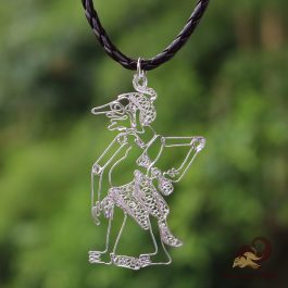 Liontin Perak Wayang Petruk 6 cm