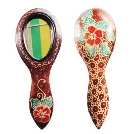 Cermin Kayu Batik Oval