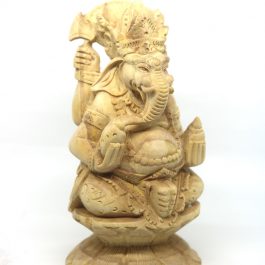 Patung Cendana Asli Ukiran Ganesha