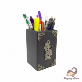Tempat Pensil Pulpen Kayu Wayang